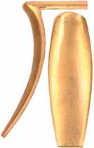 Lancaster or York County Buttplate, sand cast brass

Overall length 4-5/8", width 1-1/2", comb 2-1/4"